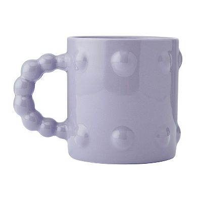 Beaded Embossed Purple Mug