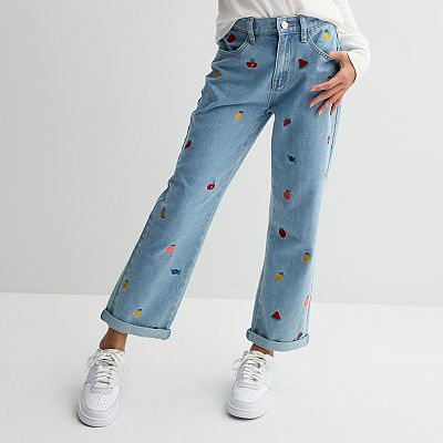 Girls 7-16 Gogo Star All Over Fruit Embroidered Jeans