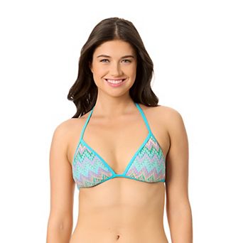 Juniors' Hurley Chevron Knit Triangle Swim Bikini Top