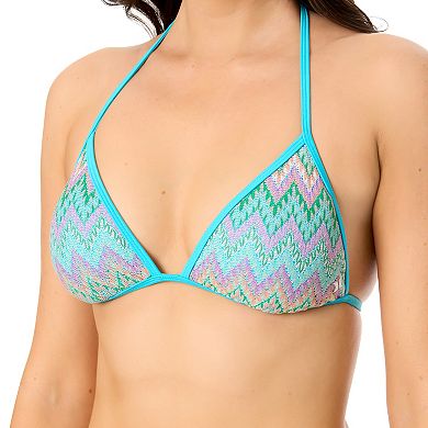 Juniors' Hurley Chevron Knit Triangle Swim Bikini Top