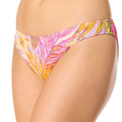 Juniors' Hurley Tropic Jewel Printed Rib Bikini Swim Bottoms