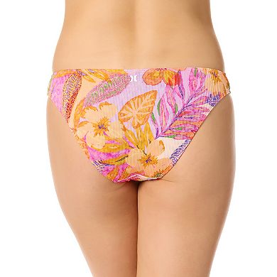 Juniors' Hurley Tropic Jewel Printed Rib Bikini Swim Bottoms