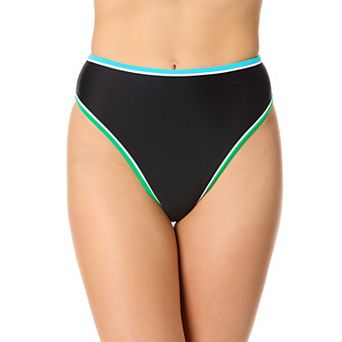 Juniors' Hurley Beach Block Cheeky High Waist Swim Bottoms