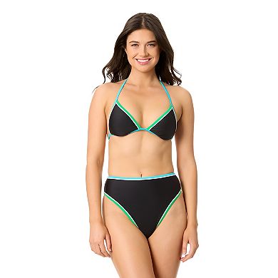 Juniors' Hurley Beach Block Cheeky High Waist Swim Bottoms