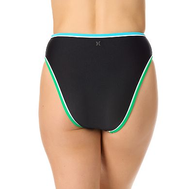 Juniors' Hurley Beach Block Cheeky High Waist Swim Bottoms