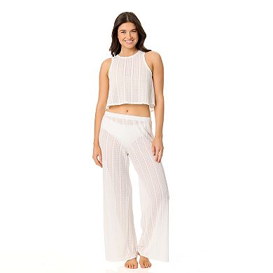 Juniors' Hurley Solid Knit Crochet Swim Cover-Up Tank