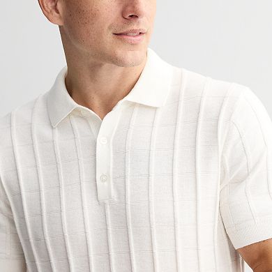 Men's Apt. 9 Short Sleeve Textural Sweater Polo