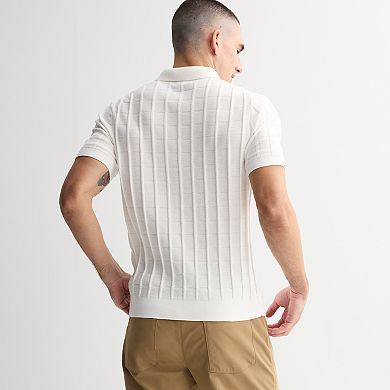 Men's Apt. 9 Short Sleeve Textural Sweater Polo