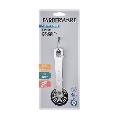 Farberware 6-pc. Pro Stainless Steel Measuring Spoon Set