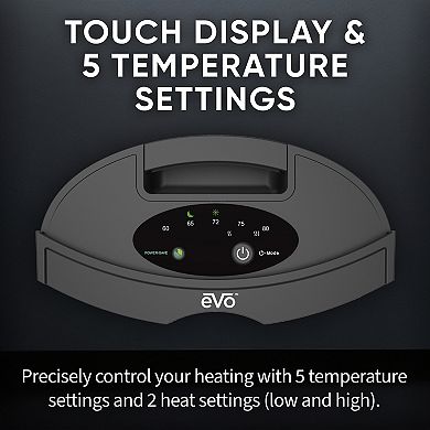 EVO HLTCH610 Twin Ceramic Heat Logic Heater 5 Temperature Settings