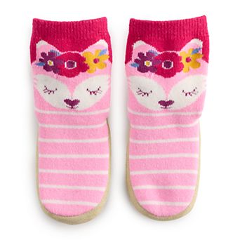Baby & Toddler Girl Jumping Beans® Fox Slipper Socks