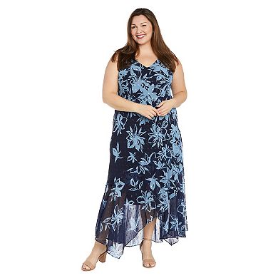 Plus Size R&M Richards 2-pc. Print Chiffon Dress & Jacket Set
