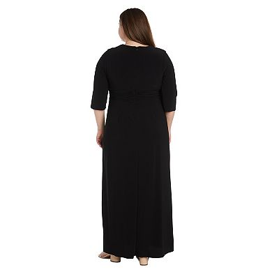 Plus Size R&M Richards Cascade Wrap Dress