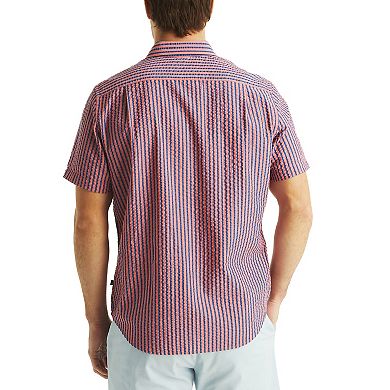 Men's Nautica Short-Sleeve Striped Seersucker Shirt