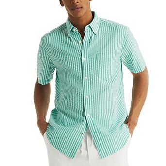 Men's Nautica Short-Sleeve Striped Seersucker Shirt