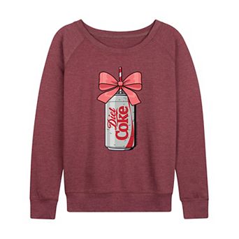 Women's Diet Coke Can Bow French Terry Long Sleeve Tee