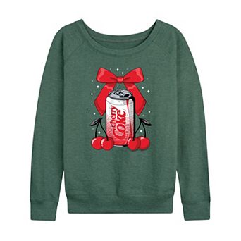 Women's Coca-Cola Cherry Can Bow French Terry Long Sleeve Tee
