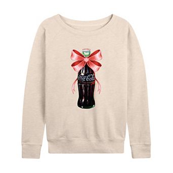 Women's Coca-Cola Bottle Bow French Terry Long Sleeve Tee