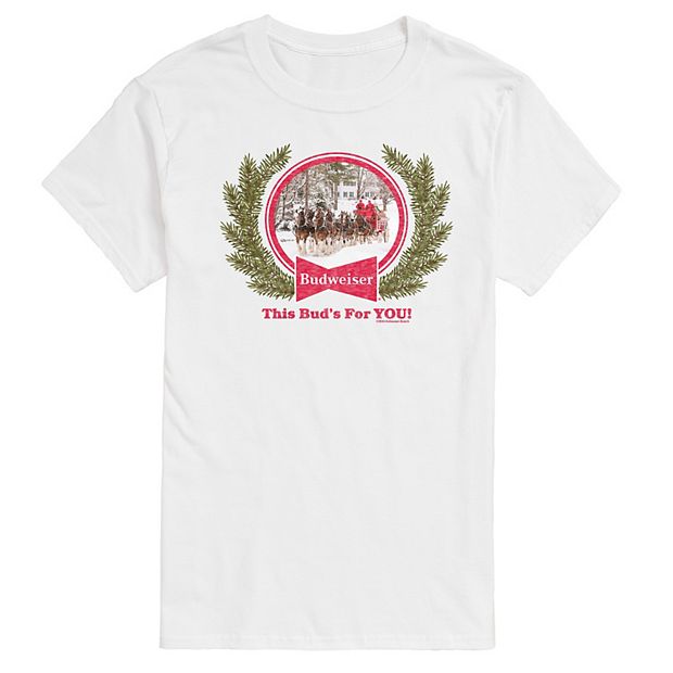 Big Tall Budweiser Clydesdales Holiday Graphic Tee