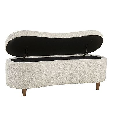 INK+IVY Bailey Boucle Flip Top Storage Bench