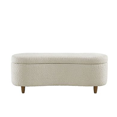 INK+IVY Bailey Boucle Flip Top Storage Bench