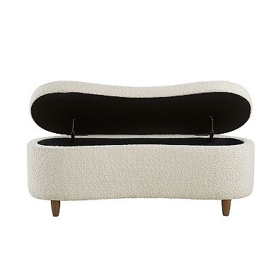 INK+IVY Bailey Boucle Flip Top Storage Bench