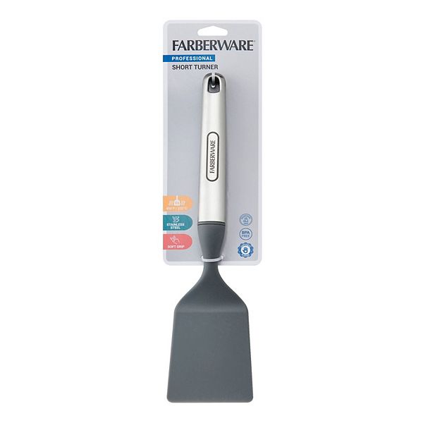 Farberware Pro Stainless Steel Soft Short Turner - Gray