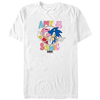 Men's Sonic The Hedgehog Amy And Sonic Graphic Tee