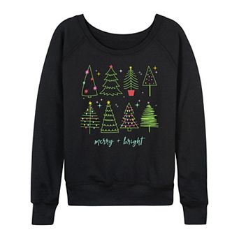 Women's Christmas Trees French Terry Long Sleeve Tee