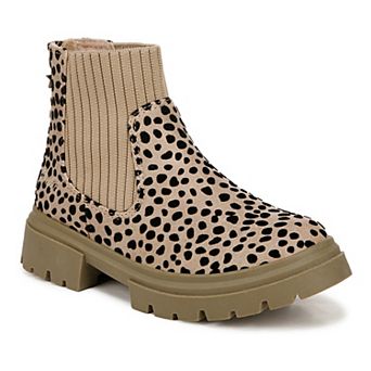 Blowfish Malibu Chassy Girls' Sand Leopard Fabric Ankle Boots