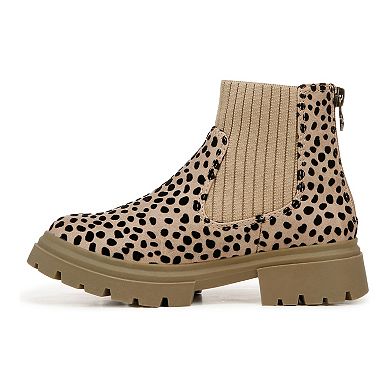 Blowfish Malibu Chassy Girls' Sand Leopard Fabric Ankle Boots