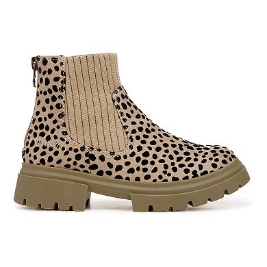 Blowfish Malibu Chassy Girls' Sand Leopard Fabric Ankle Boots