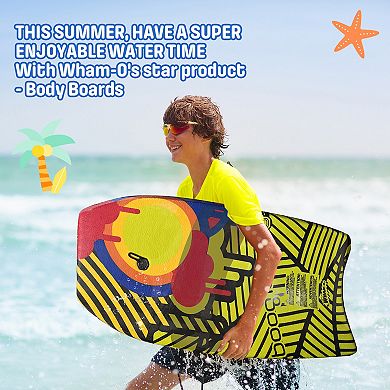 Wham-O Bodyboard with EPS Core Wrist Leash 37" Lightweight Boogie Boards Durable Body Board