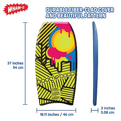 Wham-O Bodyboard with EPS Core Wrist Leash 37" Lightweight Boogie Boards Durable Body Board