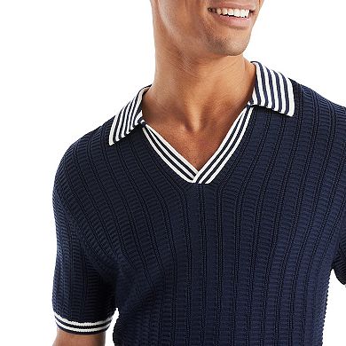 Men's Nautica Textured Sweater Polo