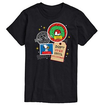 Big & Tall Peanuts Don't Open Until Christmas Graphic Tee