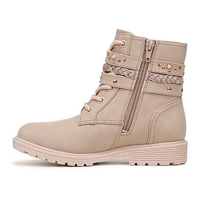 Blowfish Malibu Rayana Girls' Faux Leather Ankle Combat Boots