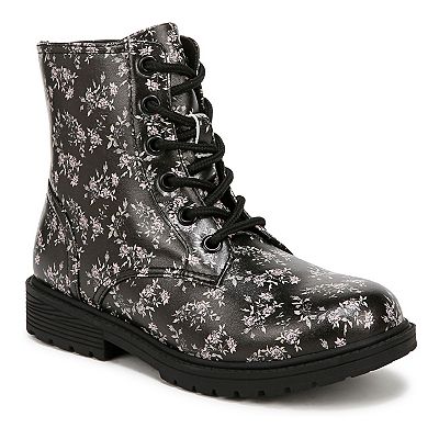 Blowfish Malibu Rayana Girls Faux Leather Ankle Combat Boots