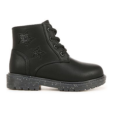 Blowfish Malibu Rena Toddler Girls' Faux Leather Lace-Up Combat Boots