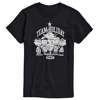 Big & Tall Peanuts Team Holiday Spirit Graphic Tee