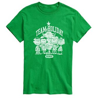 Big & Tall Peanuts Team Holiday Spirit Graphic Tee