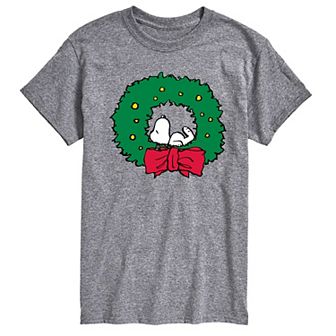 Big & Tall Peanuts Snoopy Wreath Graphic Tee