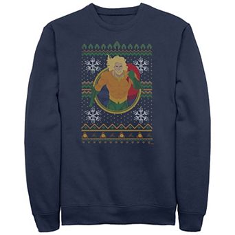 Big & Tall Aquaman Christmas Sweater Graphic Tee