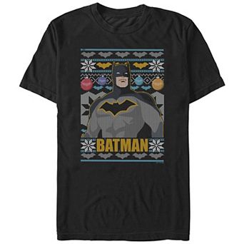 Big & Tall Batman Christmas Sweater Graphic Tee