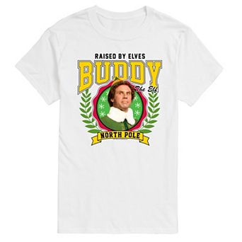Big & Tall Elf Raised By Elves Graphic Tee