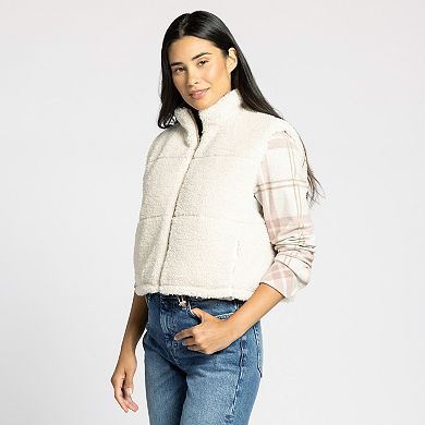 Women's Thread & Supply Reversible Sherpa Cropped Vest