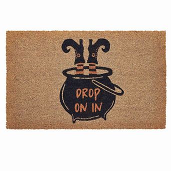 VCNY Home 18" x 30" Drop On In Multicolor Halloween Coir Outdoor Doormat