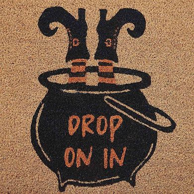 VCNY Home 18" x 30" Drop On In Multicolor Halloween Coir Outdoor Doormat