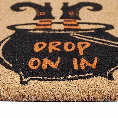 VCNY Home 18" x 30" Drop On In Multicolor Halloween Coir Outdoor Doormat