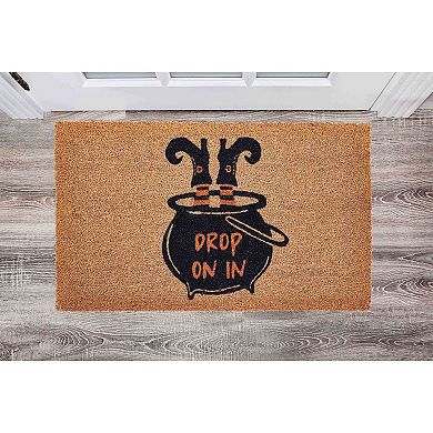 VCNY Home 18" x 30" Drop On In Multicolor Halloween Coir Outdoor Doormat